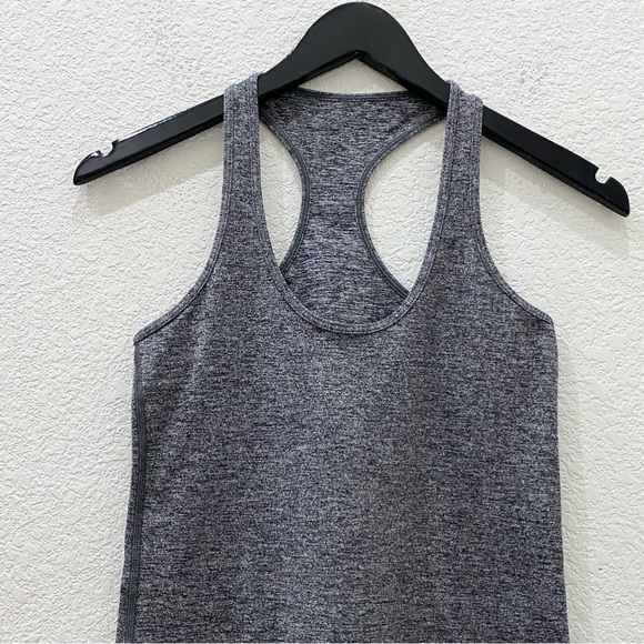 LULULEMON CRB Cool Racerback Heathered Deep Coal Tank Top Size 6 - Picture 8 of 12